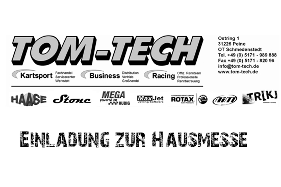 Hausmesse bei TOM-TECH Motorsport mit fetten Rabatten