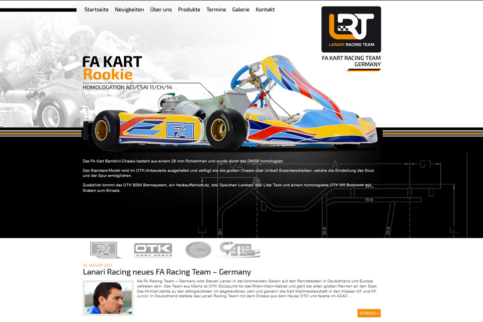 Neue Internetseite für Lanari Racing Team