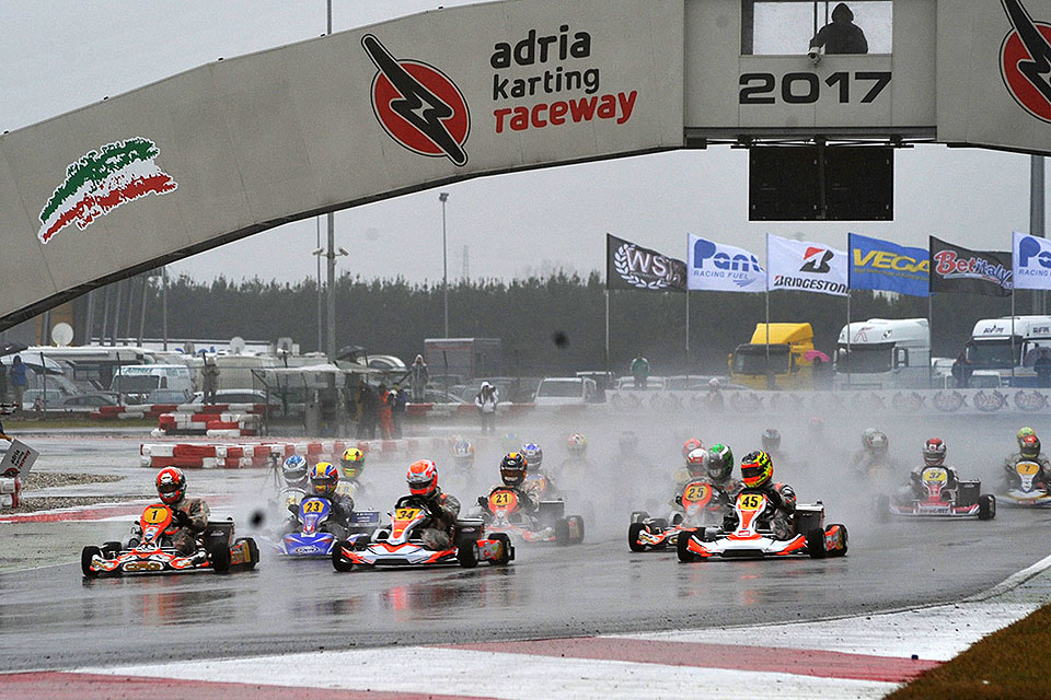 Wetterkapriolen bei WSK Super Master Series in Adria