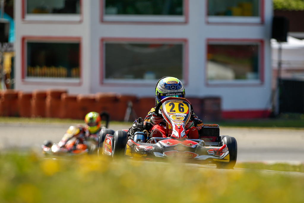 Leon Hoffmann beim ADAC Kart Masters in Ampfing von Pechsträhne verfolgt