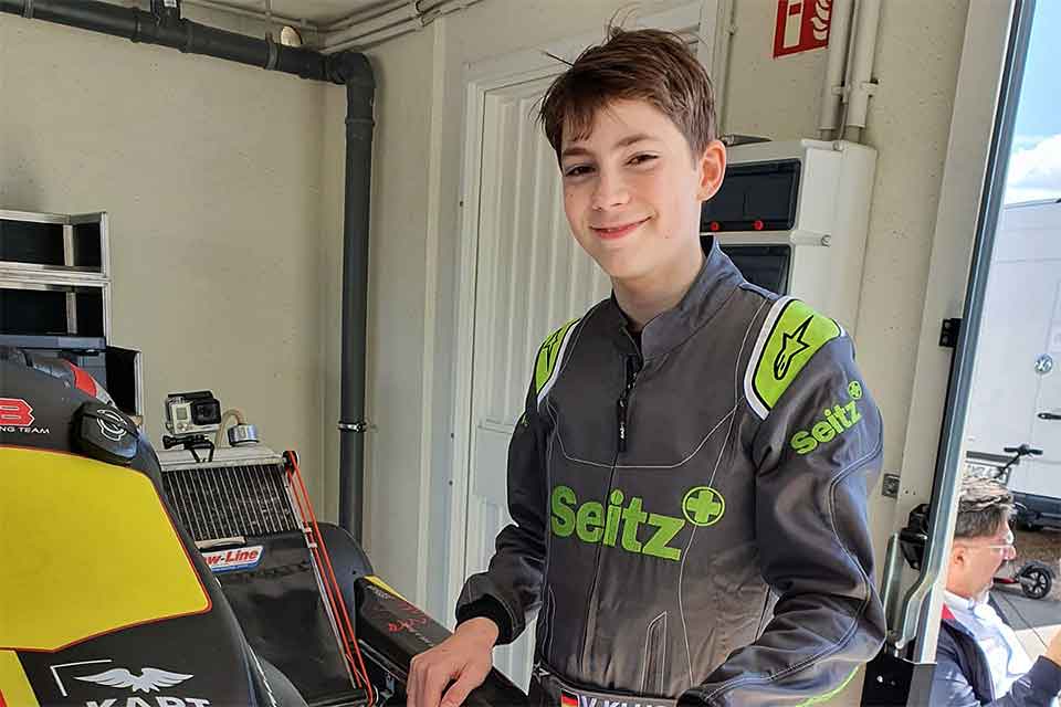 KMSC „Minis only“-Champion Valentin Kluss testet OK-Junior-Kart