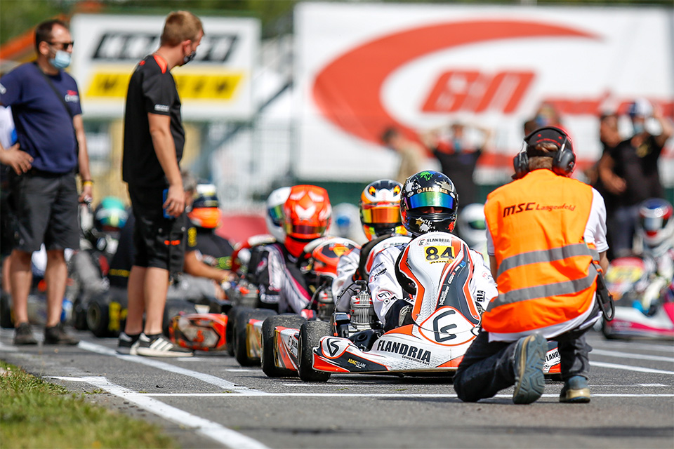 Gabriel Streitmatter und Flandria Kart holen Pole Position und Podiumsplatz in Kerpen