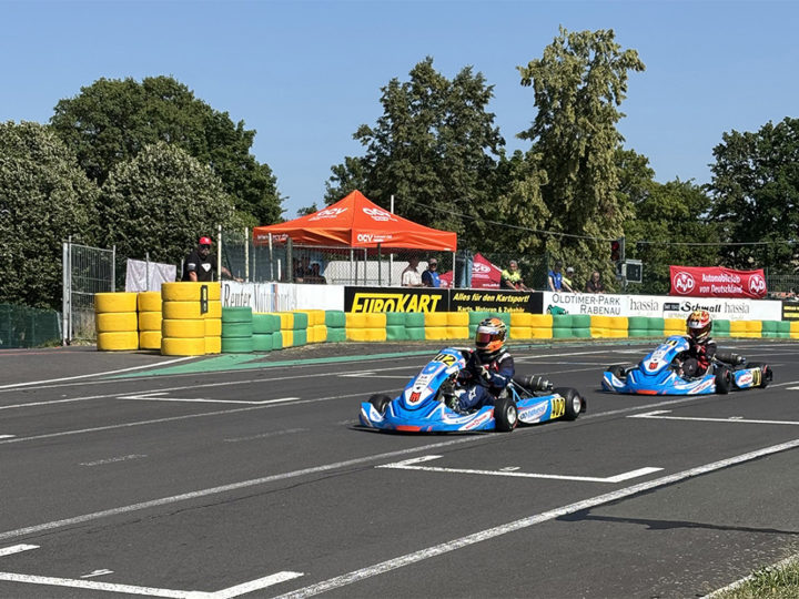 Führende der AvD-ACV German Karting Series in Oppenrod am Start