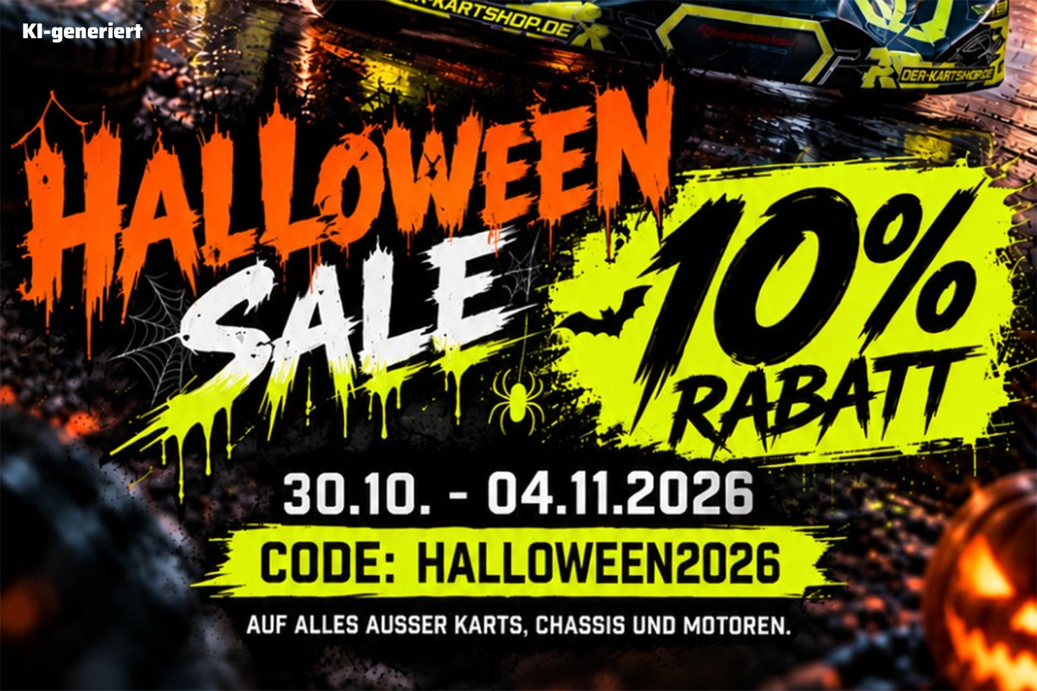 Halloween-Sale bei der-kartshop.de: 10 Prozent Rabatt auf fast alles